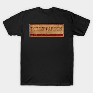 Aliska text red gold retro Dolly Parton T-Shirt